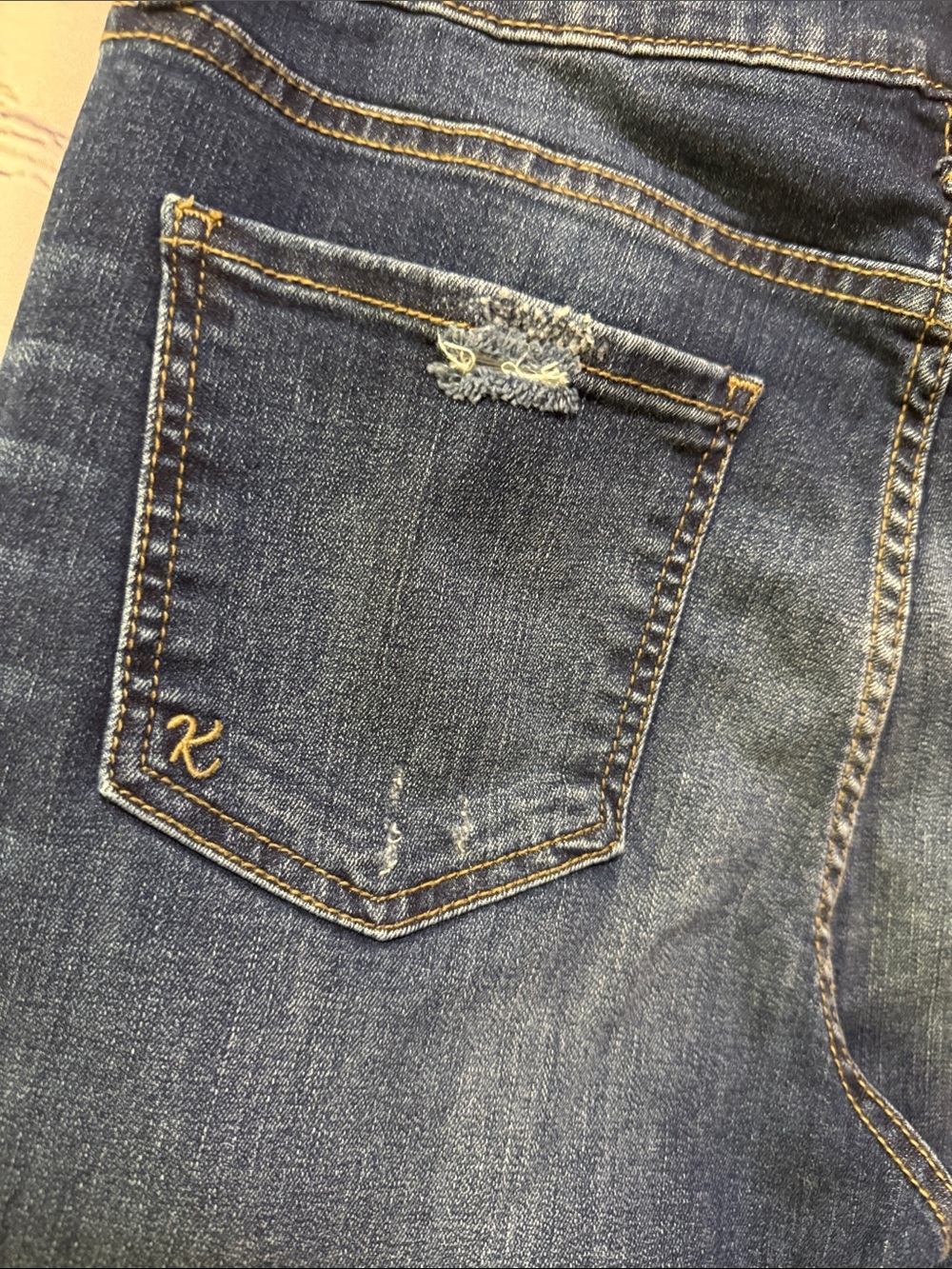 Kut from the Kloth KelseyHigh Rise Ankle Flare with Frayed Hem Jeans - Picture 14 of 15